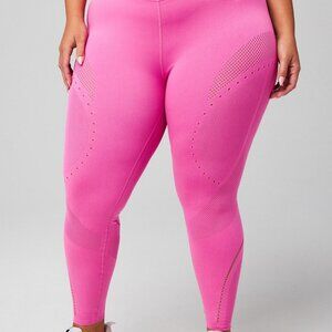 Fabletics SCULPKNIT Contour High Beach Party Leggings WOmens L Pink NEW